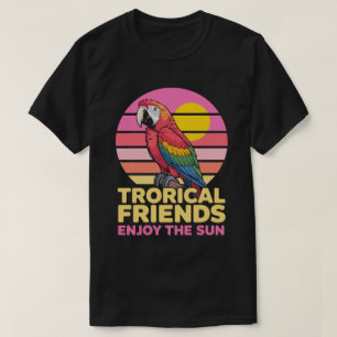 Camiseta círculo Amigos Tropicais