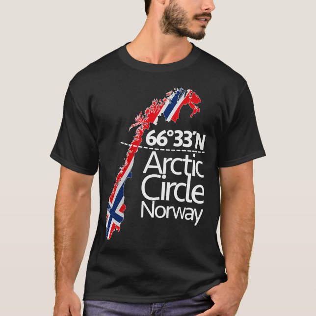 Camiseta Círculo Ártico Noruega - 66 33 Norte (Frente)