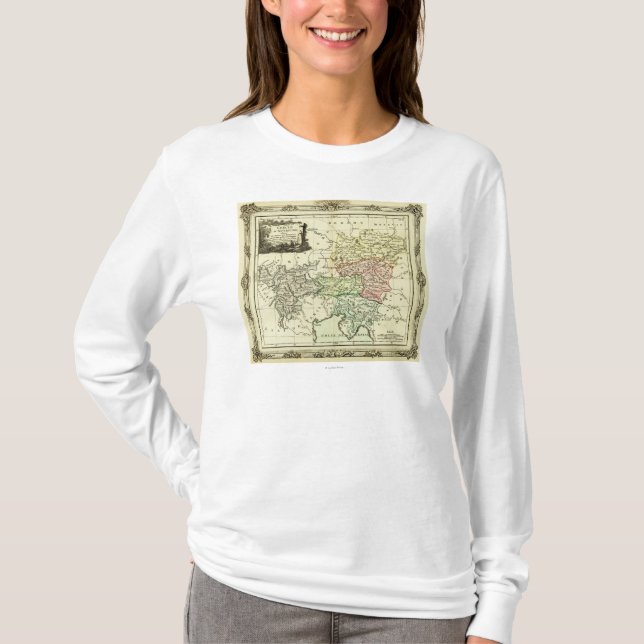 Camiseta Círculo austríaco do mapa santamente do império (Frente)