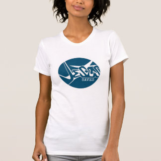Camiseta Círculo Azul Jesus Salva Grafite