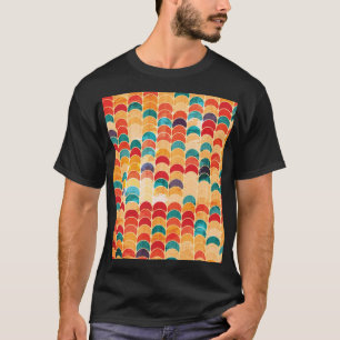 Camiseta Círculo Colorido: Padrões Sem Costura Grunge.
