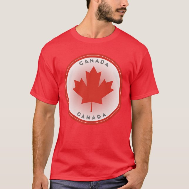 Camiseta Círculo da Folha de Bordo do Canadá (Frente)