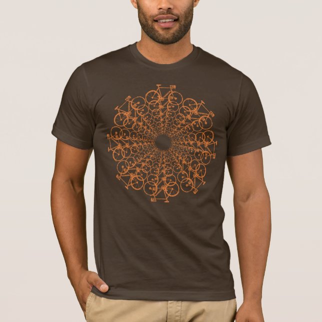 Camiseta círculo das bicicletas. biking inspirado (Frente)