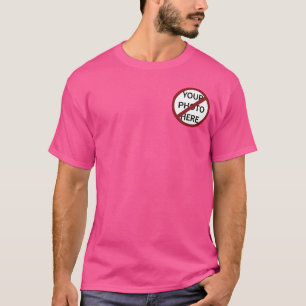 Camiseta Círculo de Ban Vermelho Personalizável Sem Símbolo