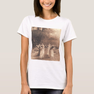 Camiseta Círculo De Bruxas Vintage Mulheres Dançando
