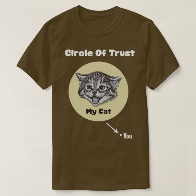 Camiseta Círculo De Confiança Meu Gato Te Deu (Frente do Design)