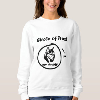 Camiseta Círculo De Confiança Meu Huskie Você Está Engraçad