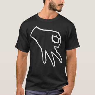 Camiseta Círculo de Dedos Divertido Feito para Você Olhar T