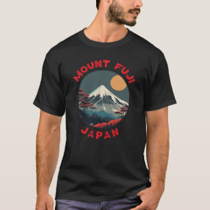 Camiseta Círculo de Distressão do Monte Fuji Japão