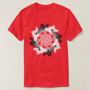 Camiseta círculo de girafas