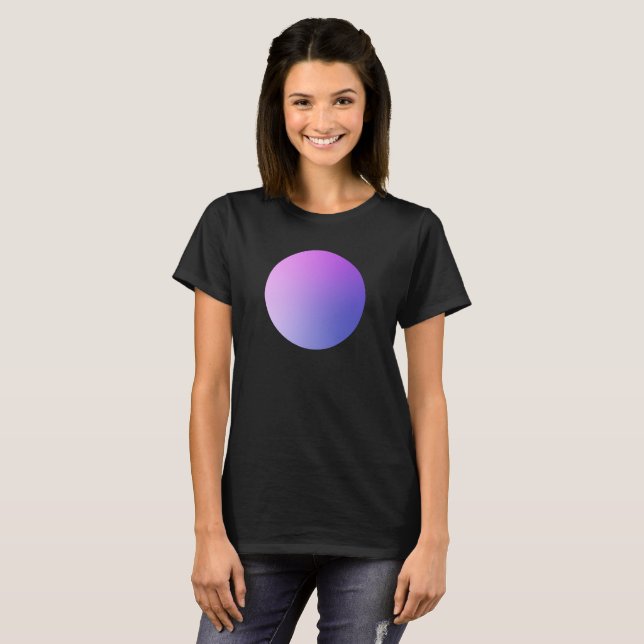 Camiseta Círculo de Gradiente Roxo com Vinheta em Design Ab (Frente Completa)