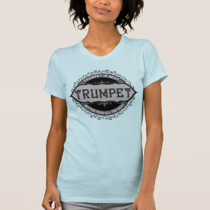 Camiseta Círculo de Melhor Nota de Música de Trompete