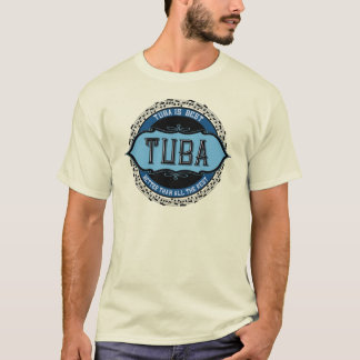 Camiseta Círculo de Nota de Música Tuba