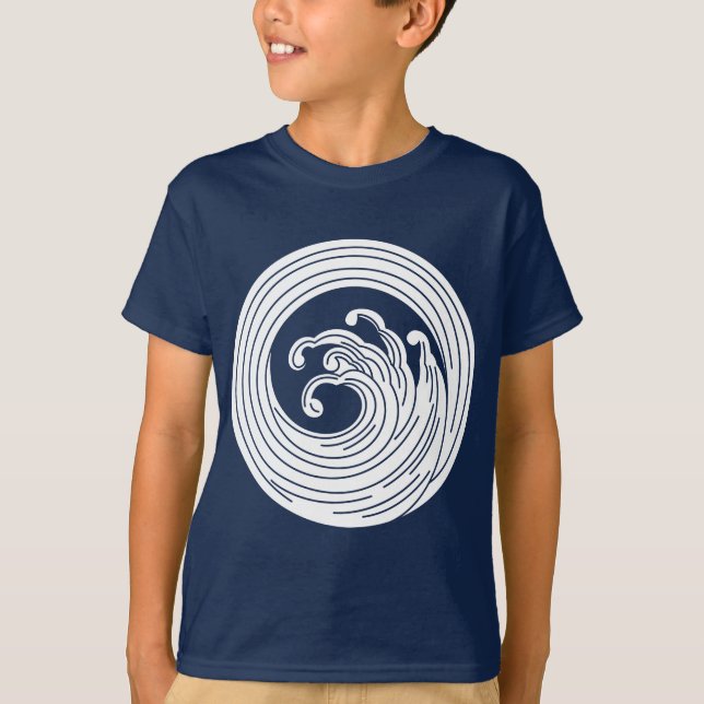 Camiseta Círculo de onda em turbilhão (Frente)