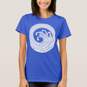 Camiseta círculo de onda em turbilhão