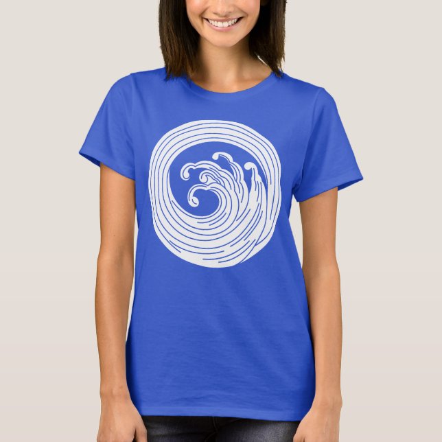 Camiseta círculo de onda em turbilhão (Frente)