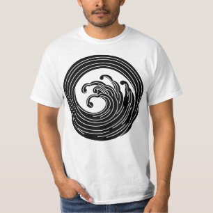 Camiseta círculo de onda em turbilhão