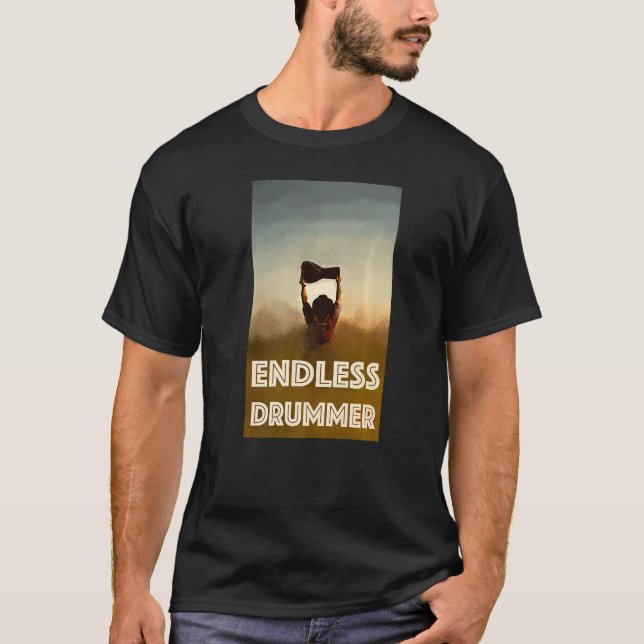 Camiseta Círculo de tambor sem fim Drummer de praia tambor  (Frente)