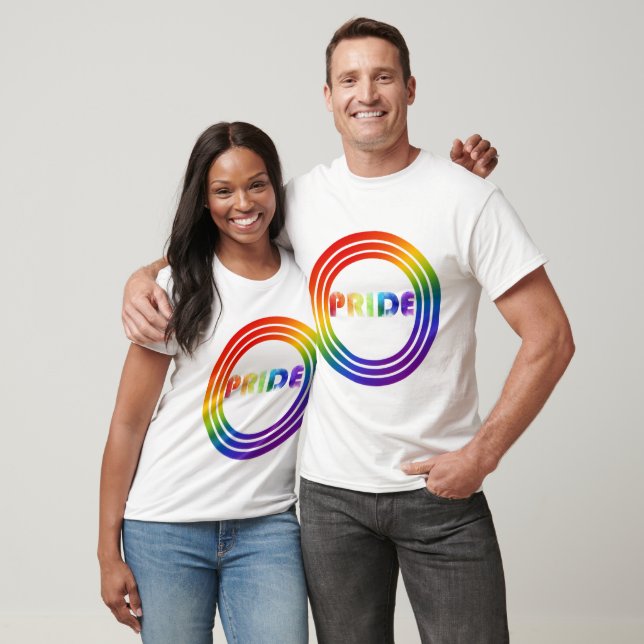 Camiseta Círculo do Orgulho Arco-Íris (Unissex)