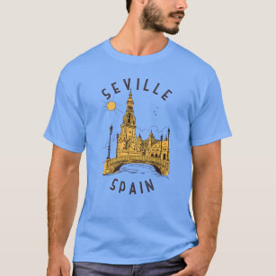 Camiseta Círculo em relevo da Espanha de Seville Plaza de E