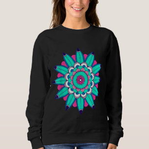 Camiseta Círculo Espiritual de Mandala Surf Azul