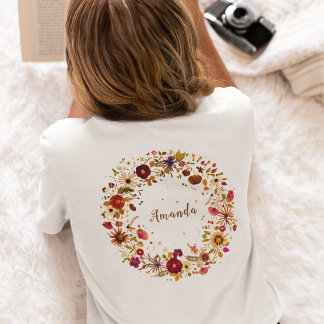 Camiseta Círculo Florido | Arte de Flor Prensada por S. Fri