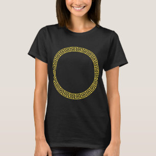 Camiseta círculo infinito dourado