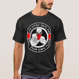 Camiseta Círculo Jiu-Jitsu - Vermelho Negro-2D