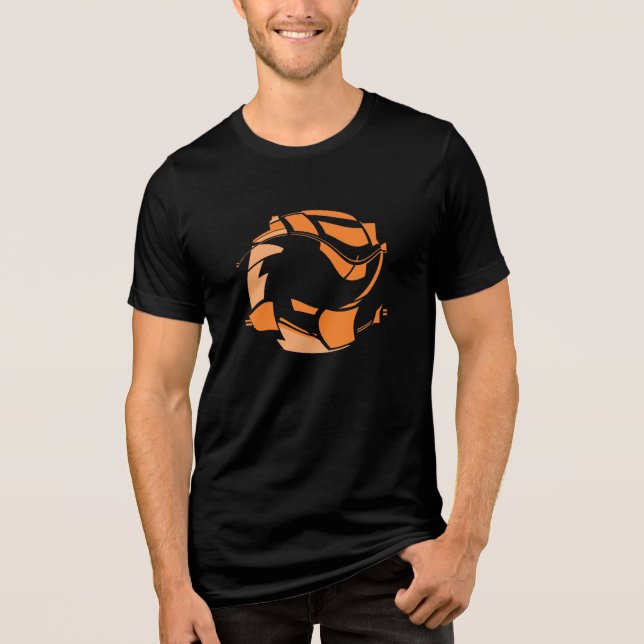 Camiseta Círculo Laranja Abstrato Geométrico Verruga Pequen (Frente)