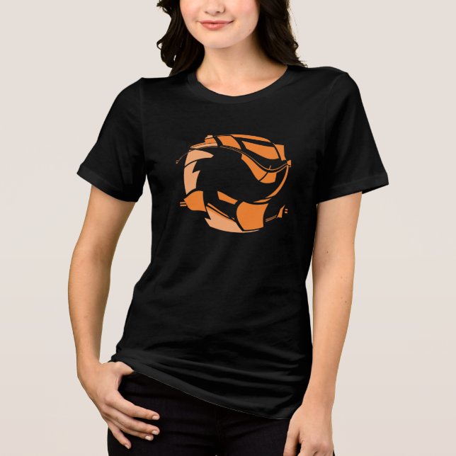 Camiseta Círculo Laranja Abstrato Geométrico Verruga Pequen (Frente)