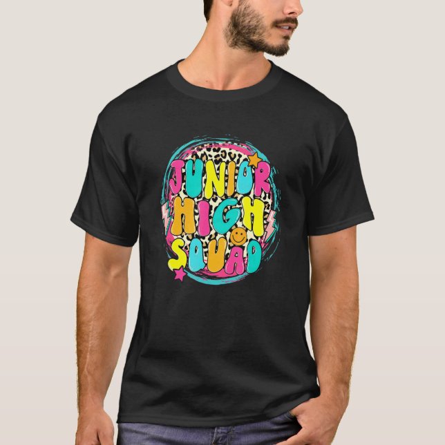 Camiseta Círculo Leopardo da Esquadra Alta Júnior (Frente)