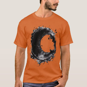 Camiseta Círculo Mágico Escuro Aura Enigmático a Preto com