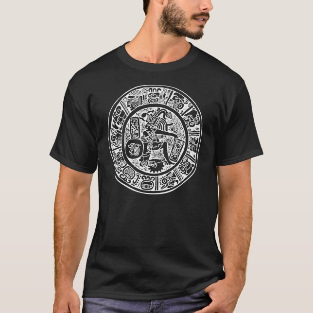 Camiseta Círculo maia, hieróglifo mexicano (Maya) (Frente)