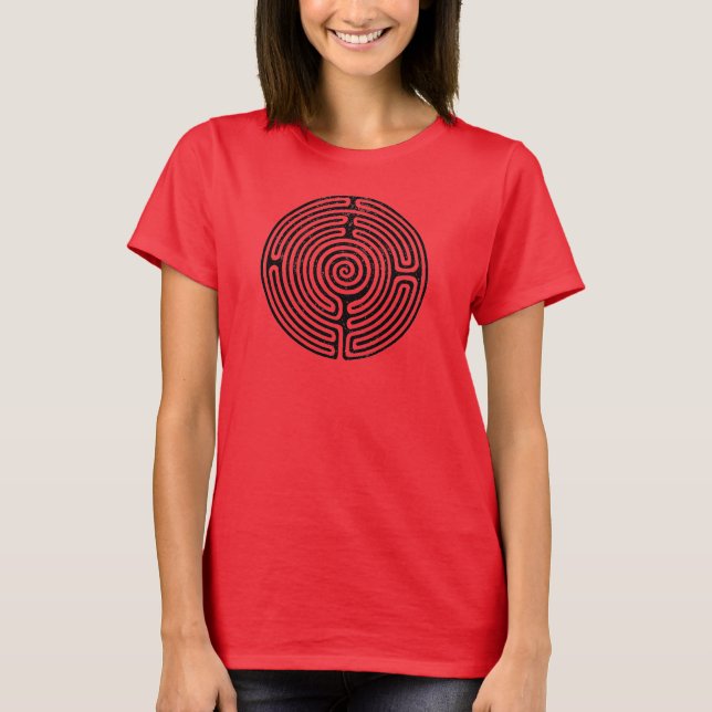 Camiseta Círculo Negro Pintura Bela do Labirinto (Frente)