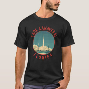 Camiseta Círculo Retroalterado do Cabo Canaveral da Florida