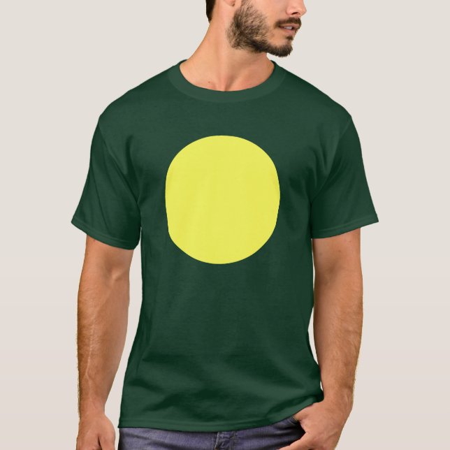 Camiseta Círculo Simples - Amarelo Claro (Frente)