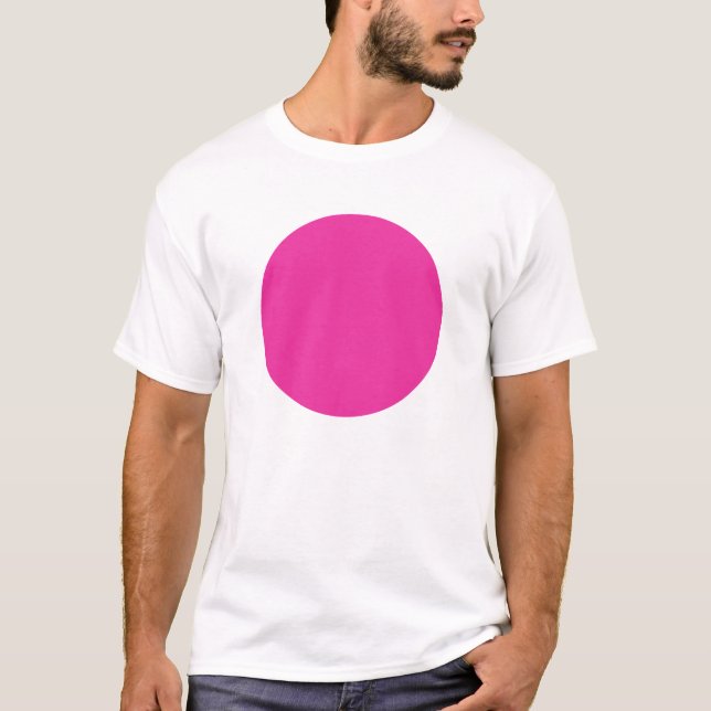 Camiseta Círculo Simples - Rosa Profundo (Frente)