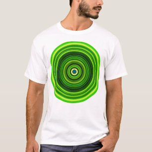 Camiseta Círculo Verde Geomagnético Mandala-64555
