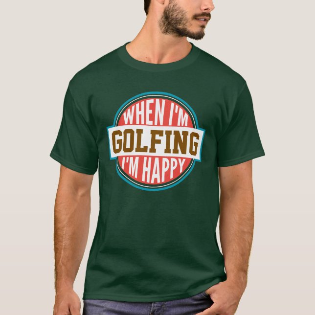 Camiseta Círculo Vermelho do Texto Branco do Ouro Personali (Frente)