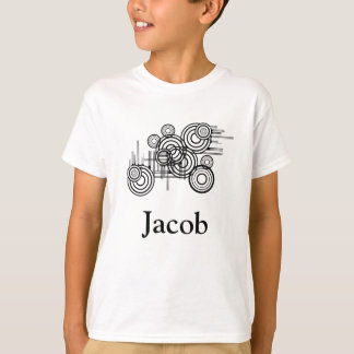 Camiseta Círculos abstratos pretos em vários tamanhos