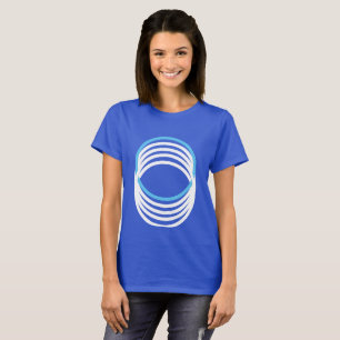 Camiseta Círculos Azul Branco 4Nell