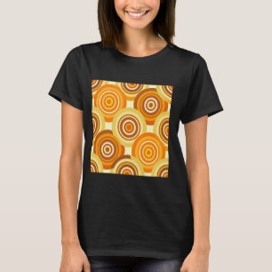 Camiseta Círculos Concentrados Retroativos Padrão Geométric