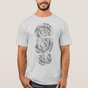 Camiseta Círculos das cinzas de carvão vegetal no design