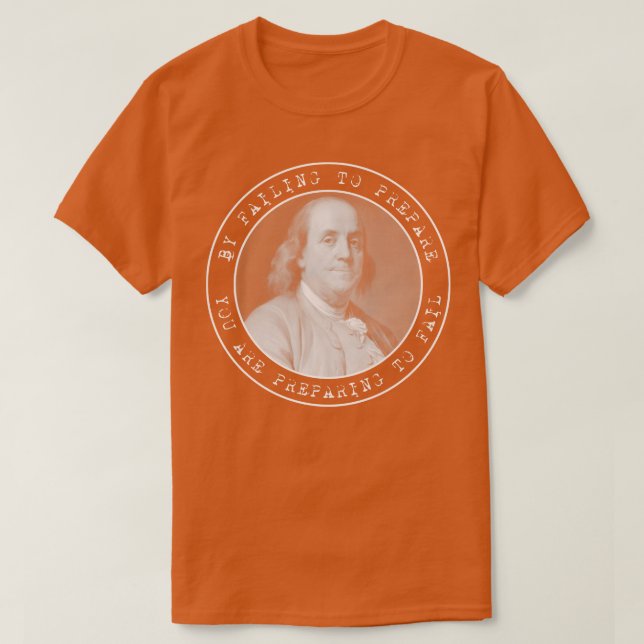 Camiseta Círculos de citação de Ben Franklin Benjamin Frank (Frente do Design)