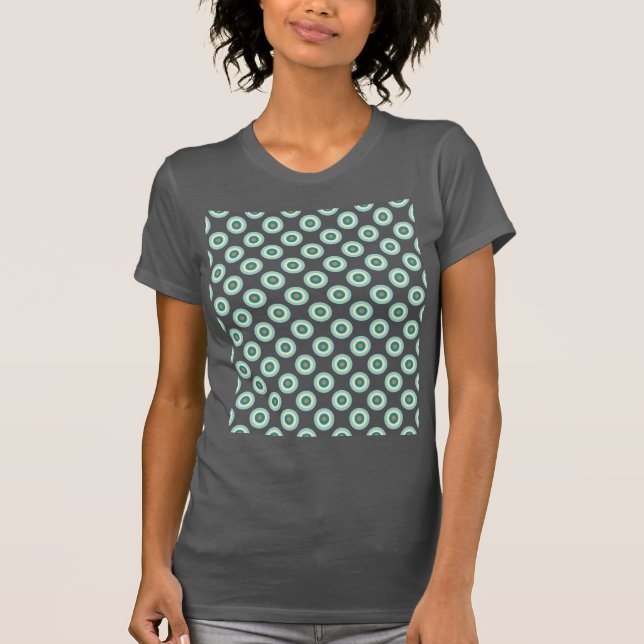 Camiseta Círculos de combinação de cinzas por Shirley Taylo (Frente)
