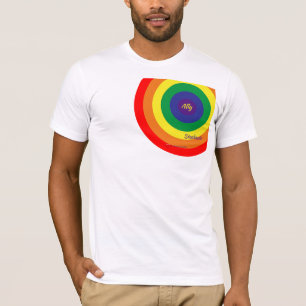 Camiseta Círculos de cor do arco-íris LGBT Personalizam