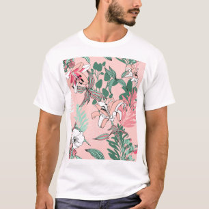 Camiseta Círculos de ilusão óptica: Peça monocromática sem