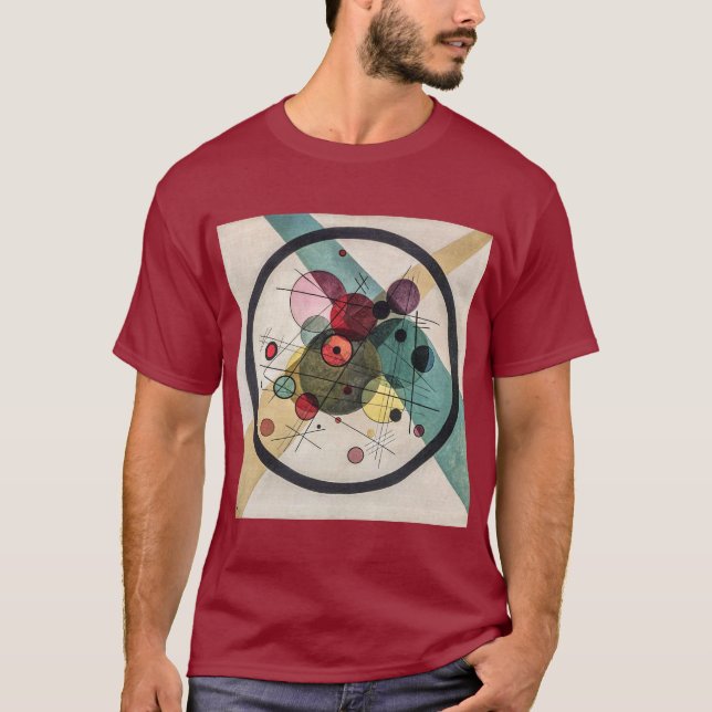 Camiseta Círculos em um Círculo - Arte de Wassily Kandinsky (Frente)