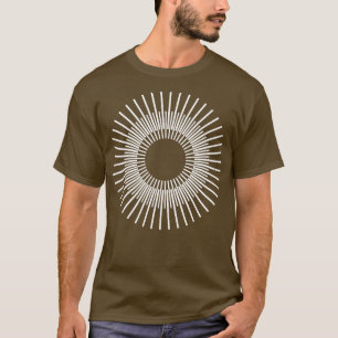 Camiseta círculos geométricos fora das linhas design