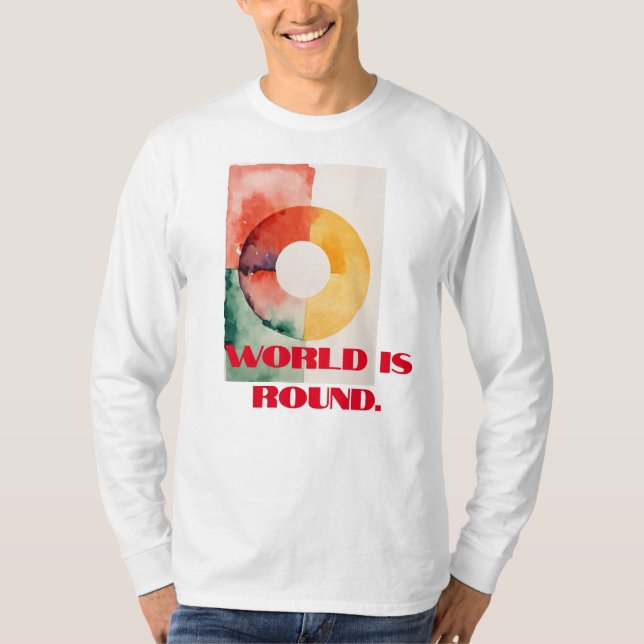Camiseta "Círculos Globais: Tee de Longa Folga"? (Frente)
